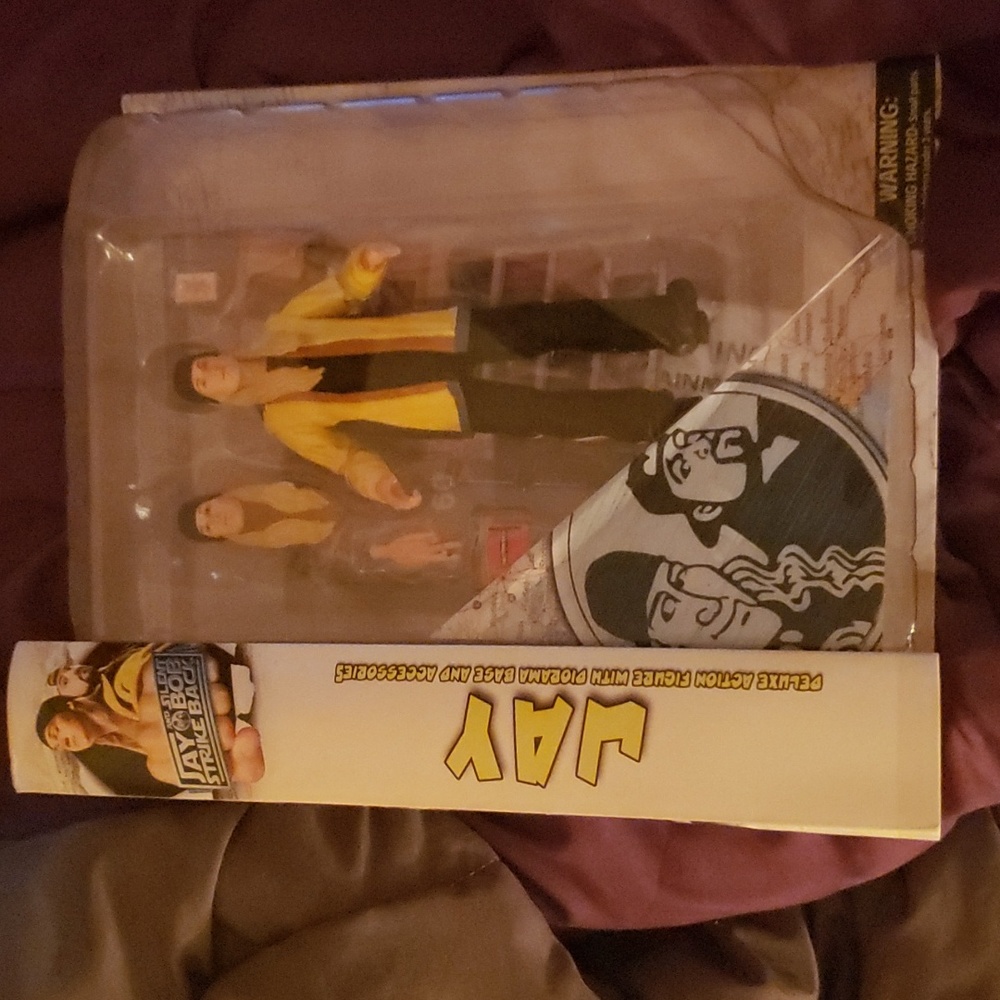 Comiccon aqquired action figure, Jay from The Kevin Smith movies,never opened